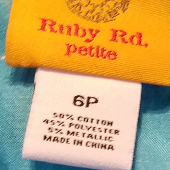 BLUE  JACKET Metallic petite 6 Ruby Rd - Picture 8 of 9